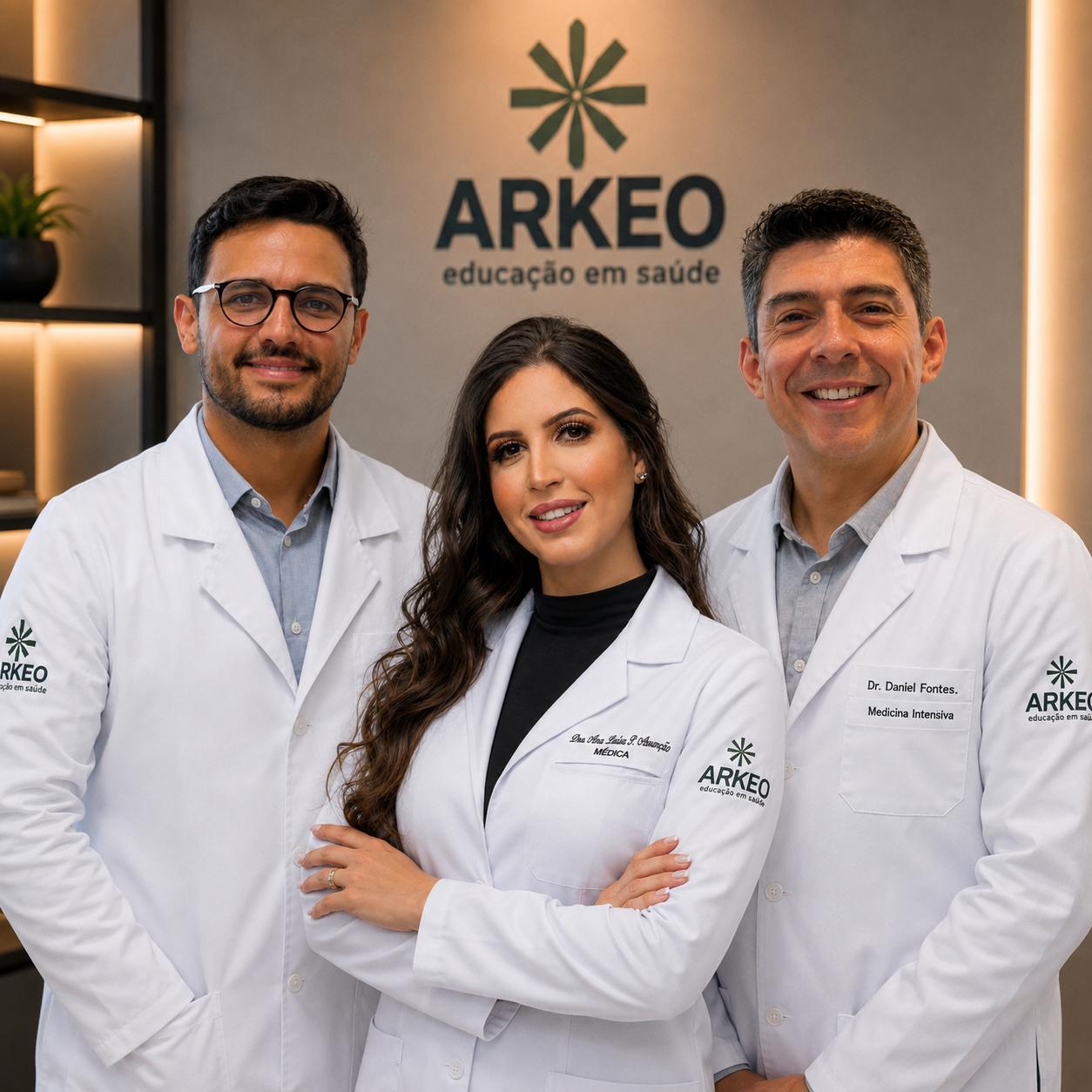 Daniel, Ana Luísa e Flaviano — médicos fundadores da ARKEO